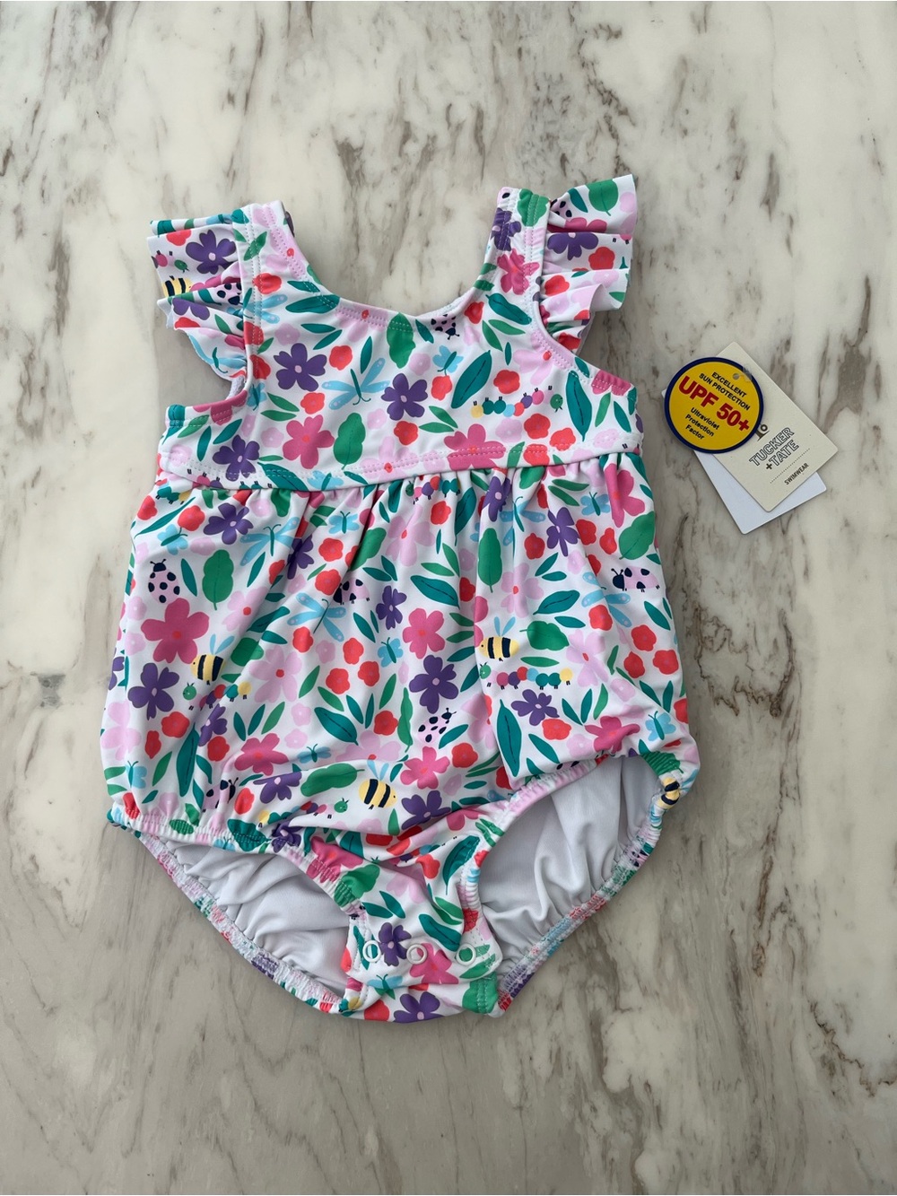 Tucker + Tate Floral Ruffle One-Piece Swimsuit
